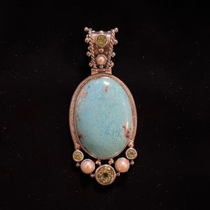 Sterling silver turquoise pendant